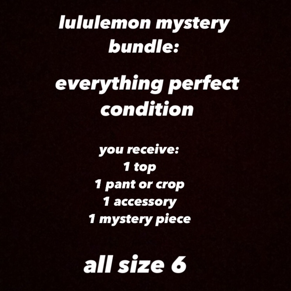 lululemon mystery bundle size 6 (4 items!)
